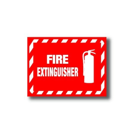 Ergomat 12in x 9in RECTANGLE SIGNS - Fire Extinguisher DSV-SIGN 108 #2241 -UEN